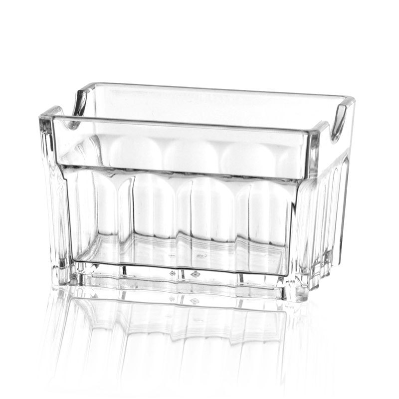 Skaidrs akrila taisnstūrveida cukura paciņu un tējas maisiņu turētājs, zobu bakstāmo kociņu un vizītkartes turētājs, PMMA, Kinder, pirmās klases kvalitāte, mūsdienīgs stils.