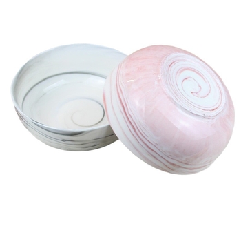 Porcelanska misa nordijskog stila s prugama, okrugla, mikrovalno sigurna, za supe, tjesteninu, salate i deserte