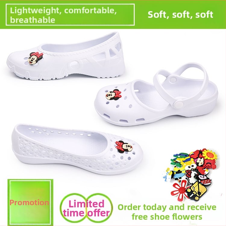 Pantofi EVA pentru asistenți medicali, încălțăminte casual ușoară cu partea superioară EVA și talpă EVA, talpă vulcanizată, vârf rotund