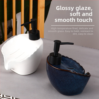 Keramikas losjona un ziepju pudele, dubultas izmantošanas, logotipa drukāšana pieejama, bez imports, bez pielāgošanas