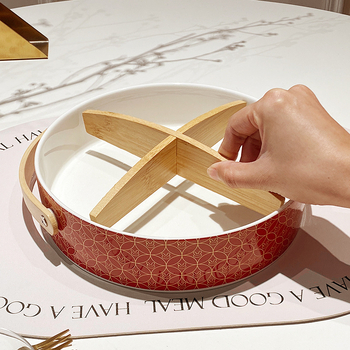 Ruixing porcelanski pladanj za voće s pregradama - moderan jednostavan stil, vrhunska kvaliteta