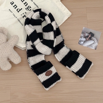 Ženski šal s džepom, vunena smjesa, ravno tkanje, zadržava toplinu, zima, svjež i sladak stil inspiriran korejskom modom