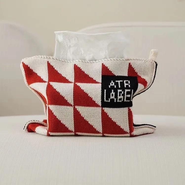 Θήκη χαρτομάντηλων, πλεκτή, Nordic στυλ; υλικό: πολυεστερική ίνα; περιεχόμενο υλικού: 100% πολυεστέρας; κατάλληλη για σαλόνι, αυτοκίνητο και κομοδίνο