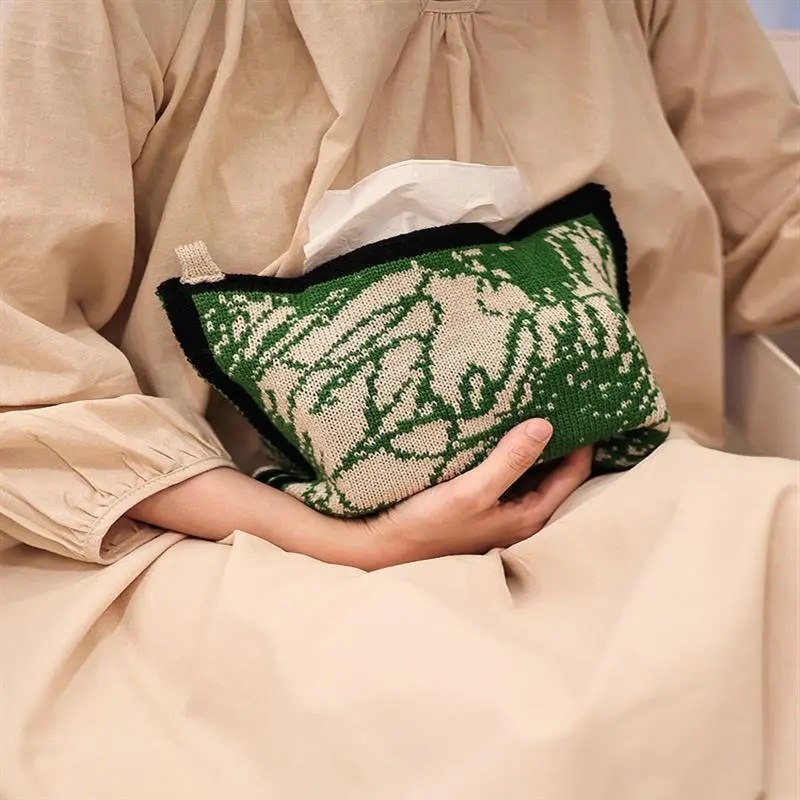 Θήκη χαρτομάντηλων, πλεκτή, Nordic στυλ; υλικό: πολυεστερική ίνα; περιεχόμενο υλικού: 100% πολυεστέρας; κατάλληλη για σαλόνι, αυτοκίνητο και κομοδίνο