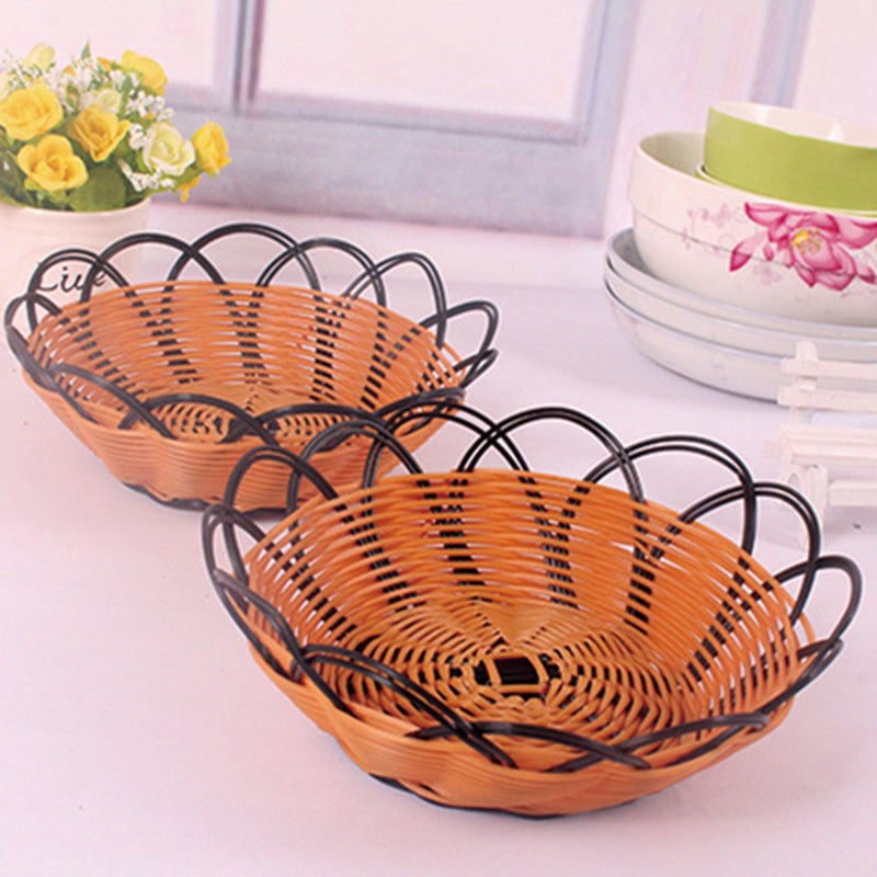 Platou din plastic pentru fructe și coș de depozitare pentru gustări – stil simplu, marca Yusiya, lansat în primăvara 2014