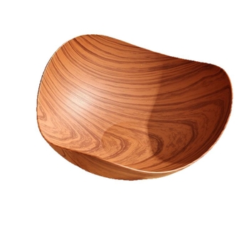 Fengzhi Триъгълна чиния за плодове – PP материал, имитация на дървесен модел, винтидж стил лукс ретро