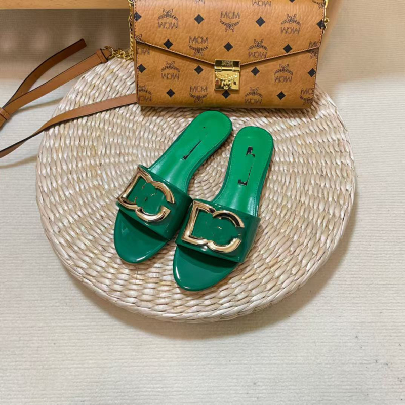 Női D-buckle lapos szandál, felsőrész műbőr, talp gumi, gyors száradás és lélegző, 2025 tavasz