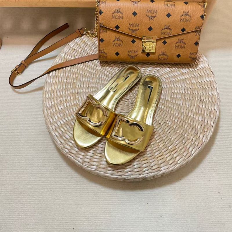 Női D-buckle lapos szandál, felsőrész műbőr, talp gumi, gyors száradás és lélegző, 2025 tavasz