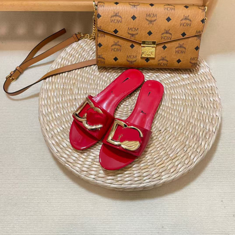 Női D-buckle lapos szandál, felsőrész műbőr, talp gumi, gyors száradás és lélegző, 2025 tavasz