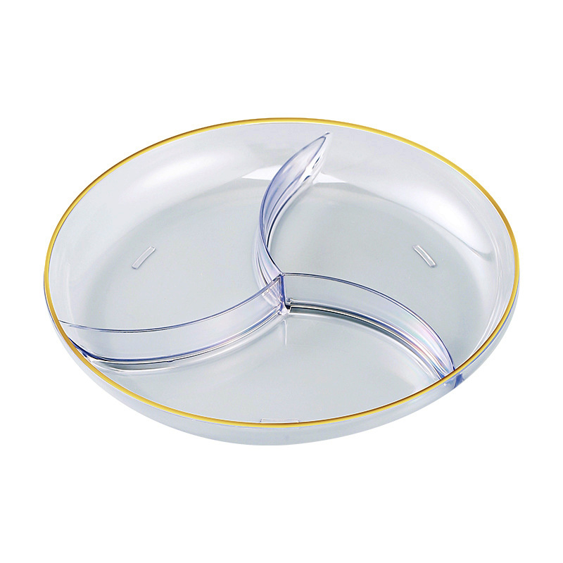 Vas de fructe cu trei compartimente, farfurie pentru gustări, stil simplu