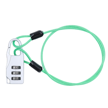 Lacăt cu cablu din oțel pentru biciclete și motociclete – Mecanic, Model: Steel Straight Cable+Password Lock, Material: oțel+PVC, Diametrul tijelor de blocare: 25 mm