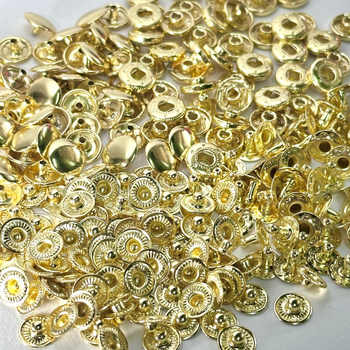 Buton snap metal cu patru părți – buton metal pentru suport de carduri și breloc; potrivit pentru paltoane, blugi, pantofi, genți; Brand: Yijia hardware