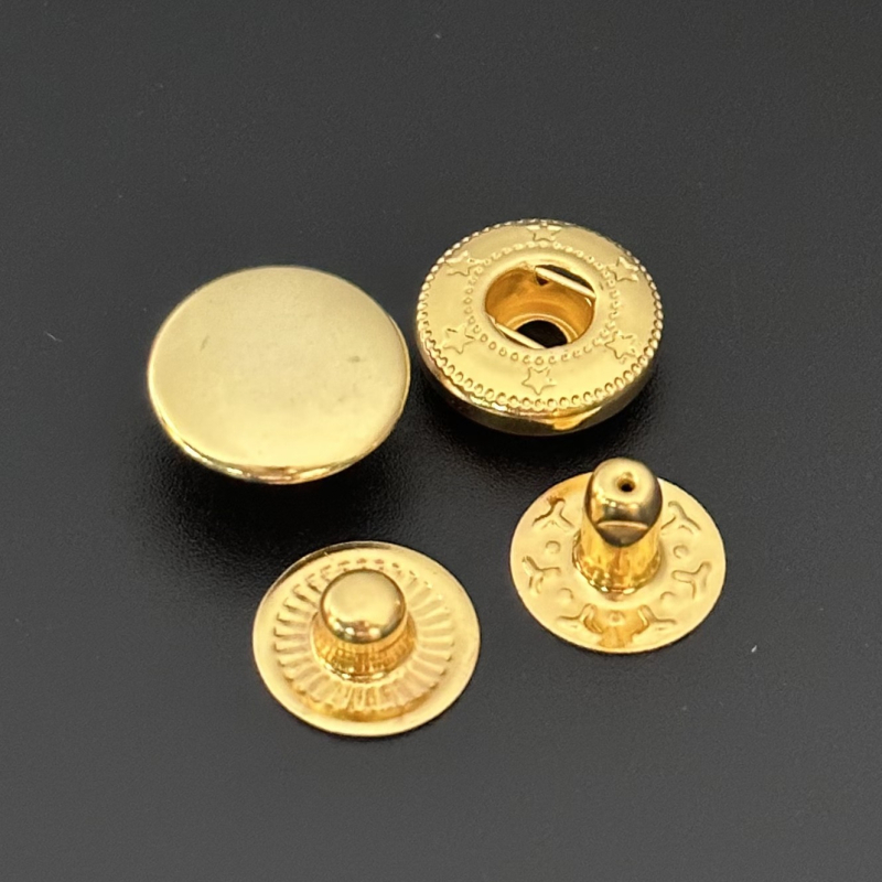 Buton snap metal cu patru părți – buton metal pentru suport de carduri și breloc; potrivit pentru paltoane, blugi, pantofi, genți; Brand: Yijia hardware