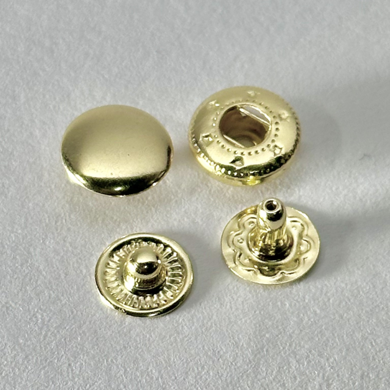 Buton snap metal cu patru părți – buton metal pentru suport de carduri și breloc; potrivit pentru paltoane, blugi, pantofi, genți; Brand: Yijia hardware