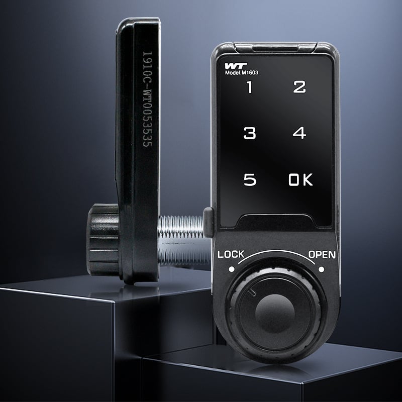 Умна електронна паролена заключваща система за шкафове, чекмеджета и гардероби, корпус от цинкова сплав, модел 568, дебелина на заключващия прът 18, модерен минималистичен стил