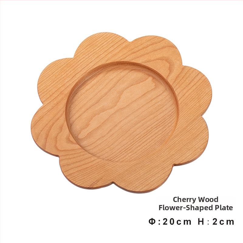 Tavă circulară din lemn, design simplu, stil modern minimalist, imprimare logo disponibil