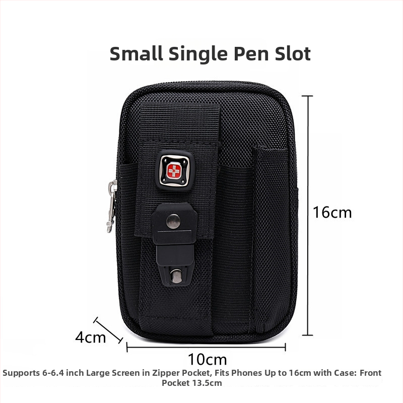 Geantă de talie pentru bărbați Q50, țesătură Oxford, formă vertical pătrată, rezistentă la uzură