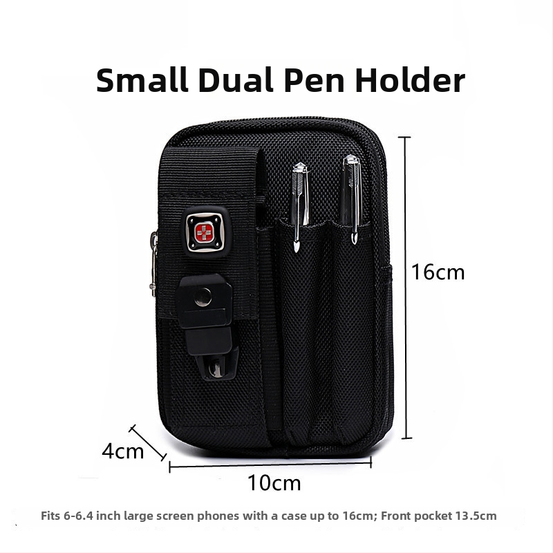 Geantă de talie pentru bărbați Q50, țesătură Oxford, formă vertical pătrată, rezistentă la uzură