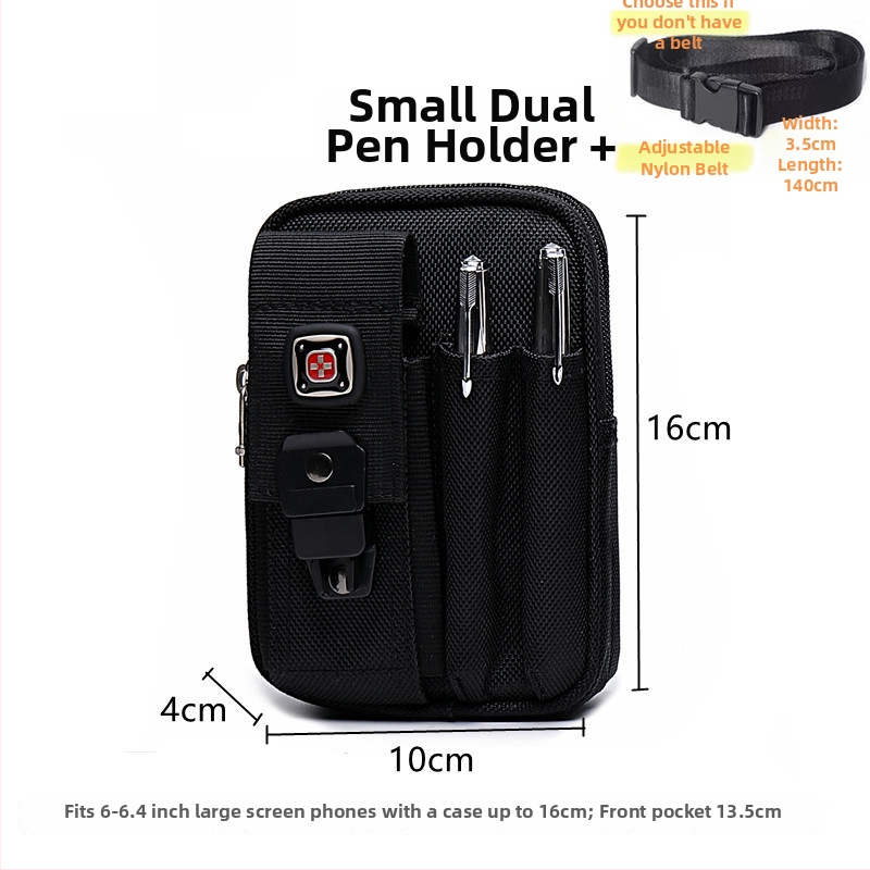 Geantă de talie pentru bărbați Q50, țesătură Oxford, formă vertical pătrată, rezistentă la uzură