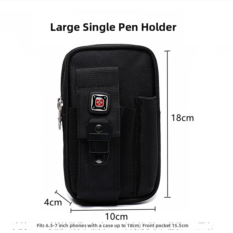 Geantă de talie pentru bărbați Q50, țesătură Oxford, formă vertical pătrată, rezistentă la uzură