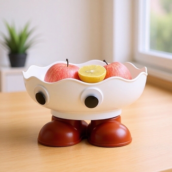 Platou pentru fructe, stil modern minimalist, suprafață gravată, material PET+ABS, lansat în 2025, calitate de primă clasă.