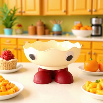 Platou pentru fructe, stil modern minimalist, suprafață gravată, material PET+ABS, lansat în 2025, calitate de primă clasă.