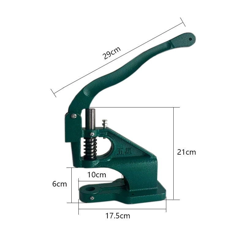 Mașină de presat manual din oțel pentru montarea nasturilor, cataramă cu cinci dinți, instrument și matriță de instalare pentru îmbrăcăminte și textile