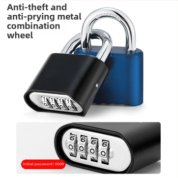 Lacăt cu parolă, încuietoare cu 4 rotițe, aliaj de zinc, model MMS, grosimea tijelor 7,9 mm, distanța dintre tijă 48 mm