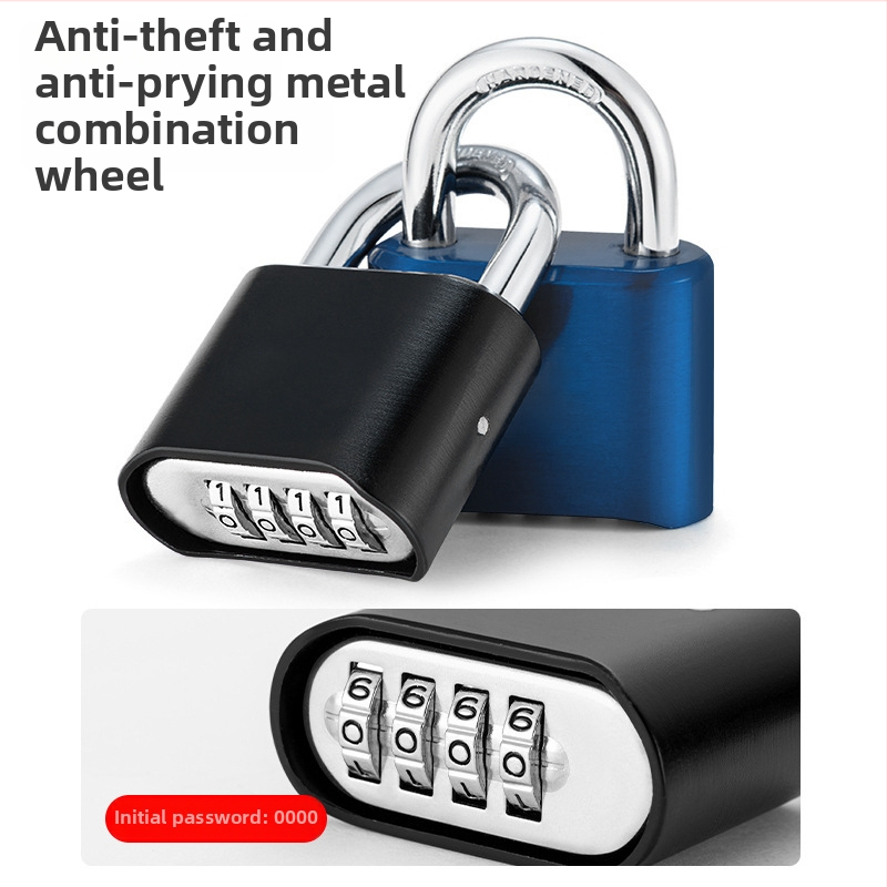 Lacăt cu parolă, încuietoare cu 4 rotițe, aliaj de zinc, model MMS, grosimea tijelor 7,9 mm, distanța dintre tijă 48 mm