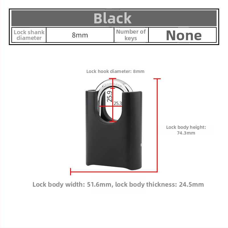 Lacăt cu parolă, încuietoare cu 4 rotițe, aliaj de zinc, model MMS, grosimea tijelor 7,9 mm, distanța dintre tijă 48 mm