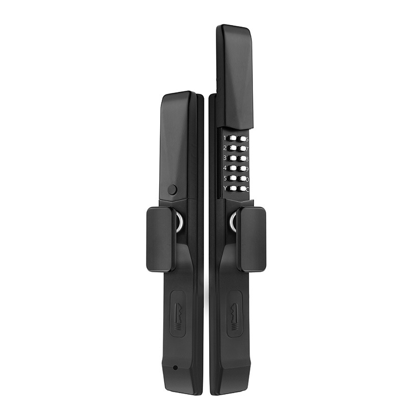 Εξωτερική μηχανική κλειδαριά συνδυασμού με διπλό χειριστήριο για φράχτες και πύλες από σφυρήλατο σίδερο (Μοντέλο 618, κράμα ψευδαργύρου, διατομή 8x8, απόσταση 85)