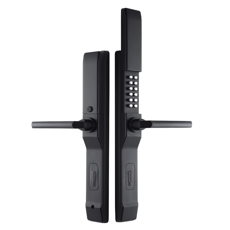 Εξωτερική μηχανική κλειδαριά συνδυασμού με διπλό χειριστήριο για φράχτες και πύλες από σφυρήλατο σίδερο (Μοντέλο 618, κράμα ψευδαργύρου, διατομή 8x8, απόσταση 85)