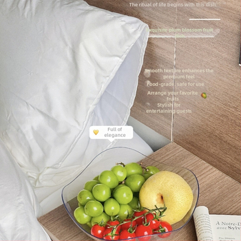 Ovocná tácka do obývačky – PET materiál, moderný minimalistický štýl, luxusný dizajn (Materiál: PET; Značka: Modesty; Kategória: ovocná miska; Uvedenie na trh: leto 2025)