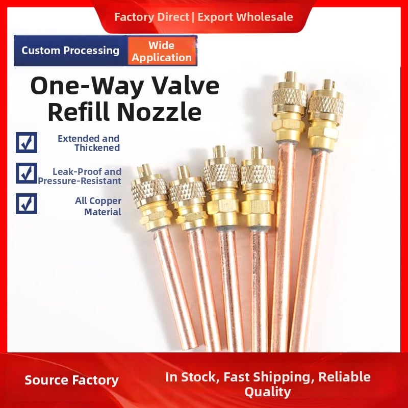 Lodēts fluorīdu vārsts ar adatu, paredzēts gaisa kondicionēšanai un dzesēšanai, tīrs vara korpuss, izturīgs pret augstu spiedienu un temperatūru, droša lodēšana bez noplūdēm, gāzes ievades/izvades savienojums