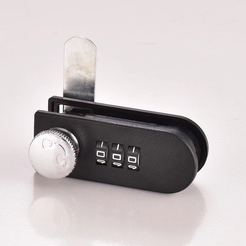 Încuietoare mecanică pentru sertare și dulapuri — încuietoare cu combinație, aliaj + plastic, deschidere tijă 23×68 mm, pentru uși și sertare de dulap, stil modern minimalist