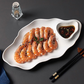 Tanjur za dumplings s rešetkom za ocat – keramika, mikrovalna sigurna, boja ispod glazure, moderan minimalistički stil