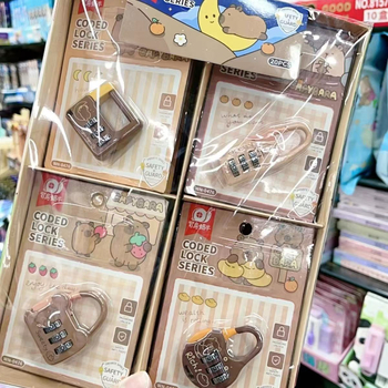 Cartoon Mini Încuietoare Numerică pentru Dulapuri și Valize – 3 mm Grosime a Șurubului, 20 mm Spațiu între Bare, Model Cartoon Password Lock, Design Modern Minimalist