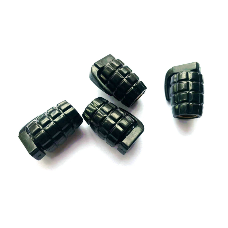 Cap de valve pentru anvelope – formă grenadă, cauciuc, brand Quick Fire, model general, miez de valvă obișnuit