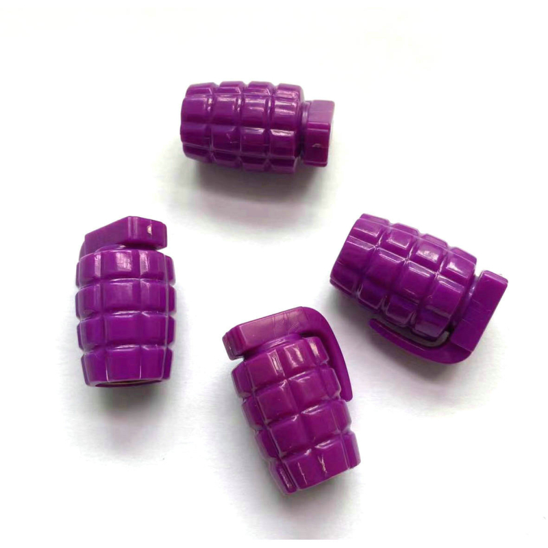 Cap de valve pentru anvelope – formă grenadă, cauciuc, brand Quick Fire, model general, miez de valvă obișnuit