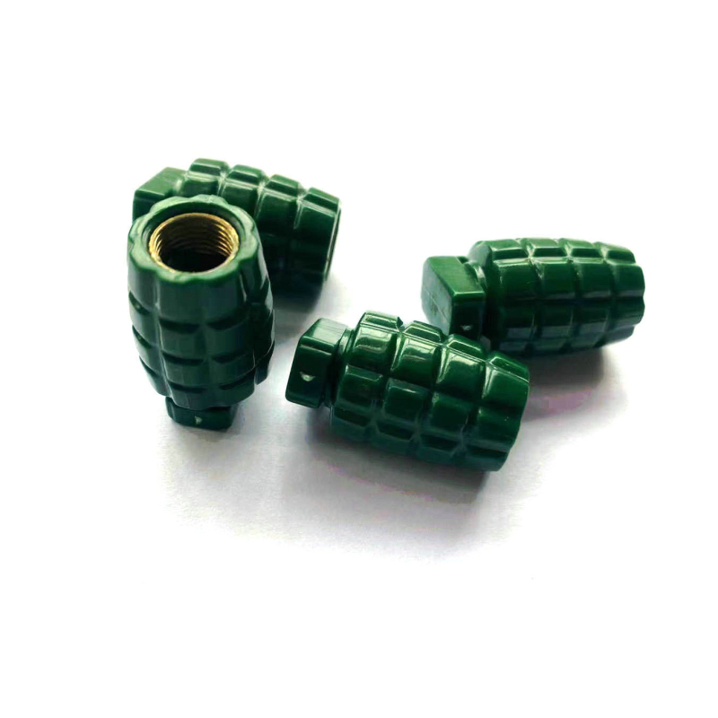 Cap de valve pentru anvelope – formă grenadă, cauciuc, brand Quick Fire, model general, miez de valvă obișnuit