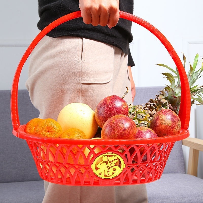 Cos de fructe din plastic, stil nou chinezesc, potrivit pentru cadouri, lansat toamna 2014