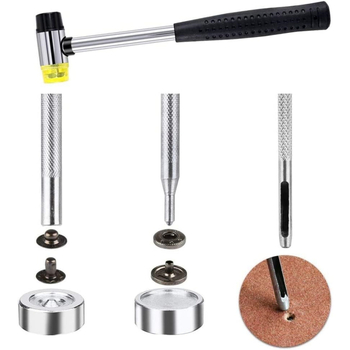 Set nasturi ascunși din fier cu unelte de montaj