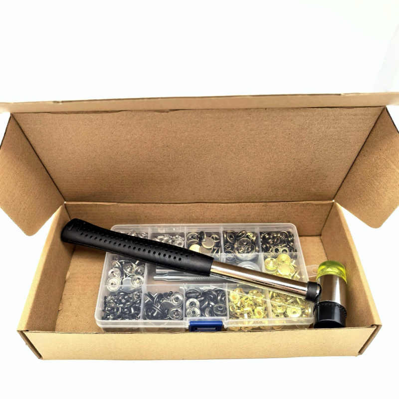 Set nasturi ascunși din fier cu unelte de montaj