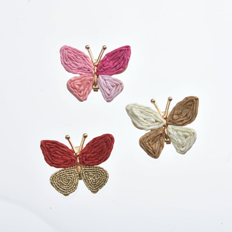 Mandzsetta gombok pillangó alakú, fonott dizájnnal — ötvözet anyag, aranyozott felület, egyszerű uniszex stílus