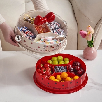 Hongyi kruhová otočná dóza na ovocie, PP+PET, model 01, prvá trieda