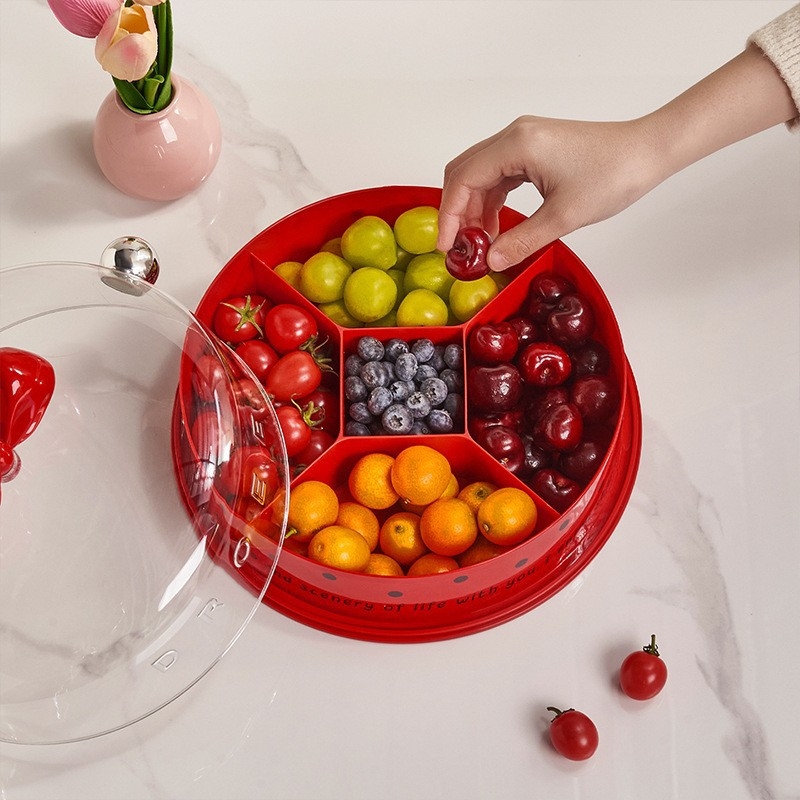 Hongyi kruhová otočná dóza na ovocie, PP+PET, model 01, prvá trieda