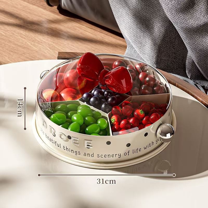 Hongyi kruhová otočná dóza na ovocie, PP+PET, model 01, prvá trieda