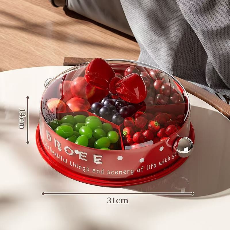 Hongyi kruhová otočná dóza na ovocie, PP+PET, model 01, prvá trieda