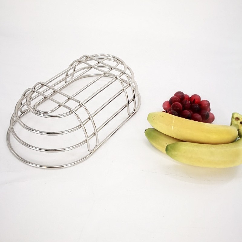 Ovalný koš na ovocie z nehrdzavejúcej ocele, európsky štýl, stolný dekor, Shangpinda