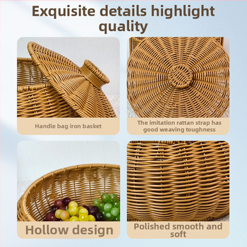 Plastový úložný kôš s vekom, model H00124, japonský štýl, vhodný na ovocie, zeleninu, kancelárske potreby, kozmetiku a knihy